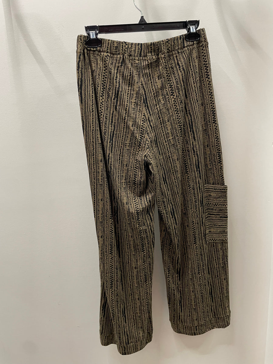 Stripe Cotton Slub J Pocket Flood Pant