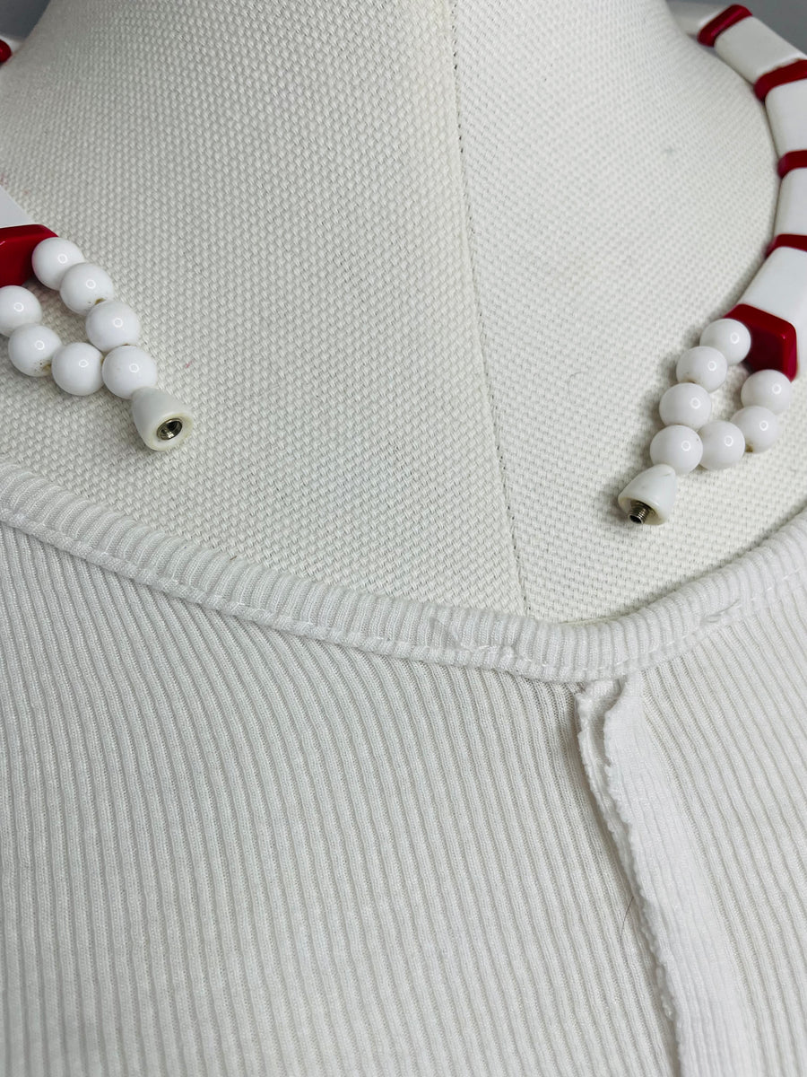 Additional view of Vintage V Necklace by The Vintage Jewel from Robin Boutique.