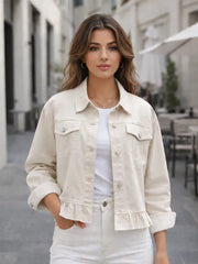 Peplum Chic Denim Jacket
