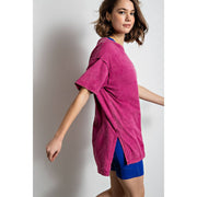 Mineral Washed Short Sleeve Tee by Rae Mode T9774 Robin Boutique