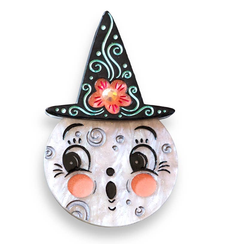 Bloomin Luna Witch Brooch Johanna Parker x Lipstick & Chrome Robin Boutique