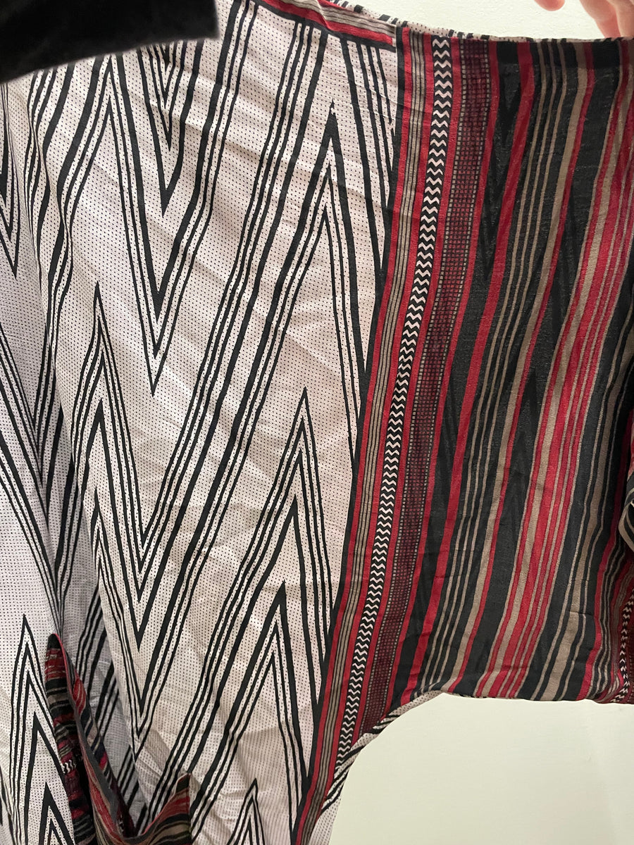 Crepe Sari Gaia Split Tunic #200 by Kantha Bae