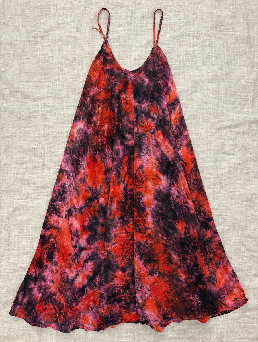 Crepe Sari Moonchild Slip Dress #249 by Kantha Bae