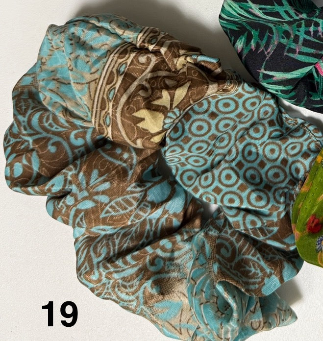 Nepalese Silk Scrunchie Hair Bands Robin Boutique