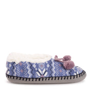 MUK LUKS Women's Knit Moccasin Ballerina Bin