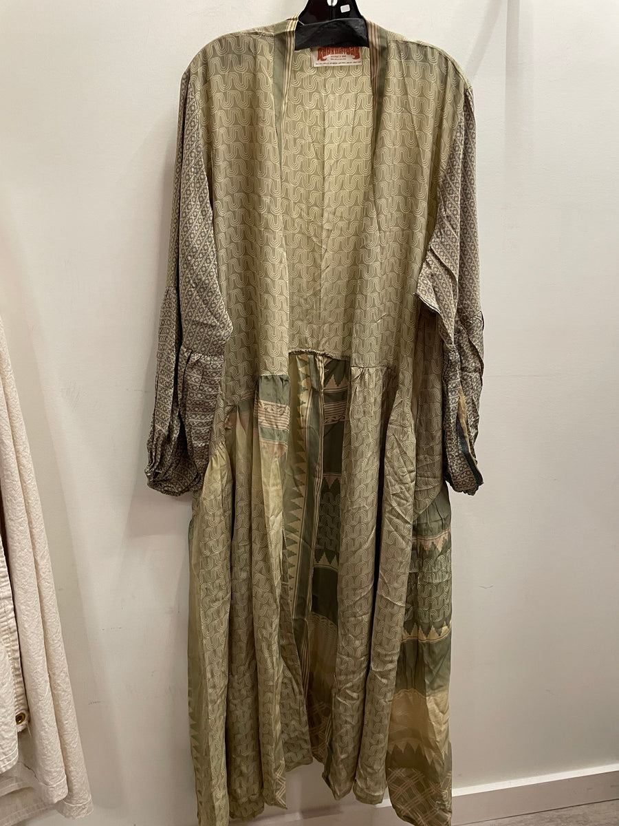 Crepe Sari Evermore Kimono #205 by Kantha Bae