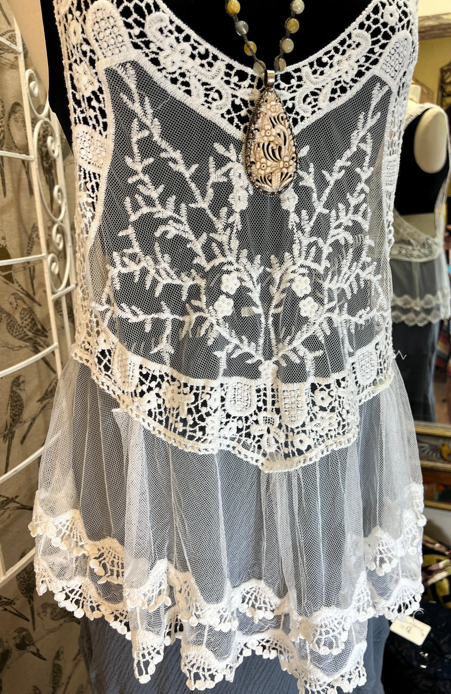 Lace Racerback Top by Madonna & Co - Robin Boutique-Boutique 