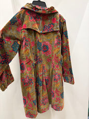 Floral Velvet Knee Length Jacket by Paper Lace