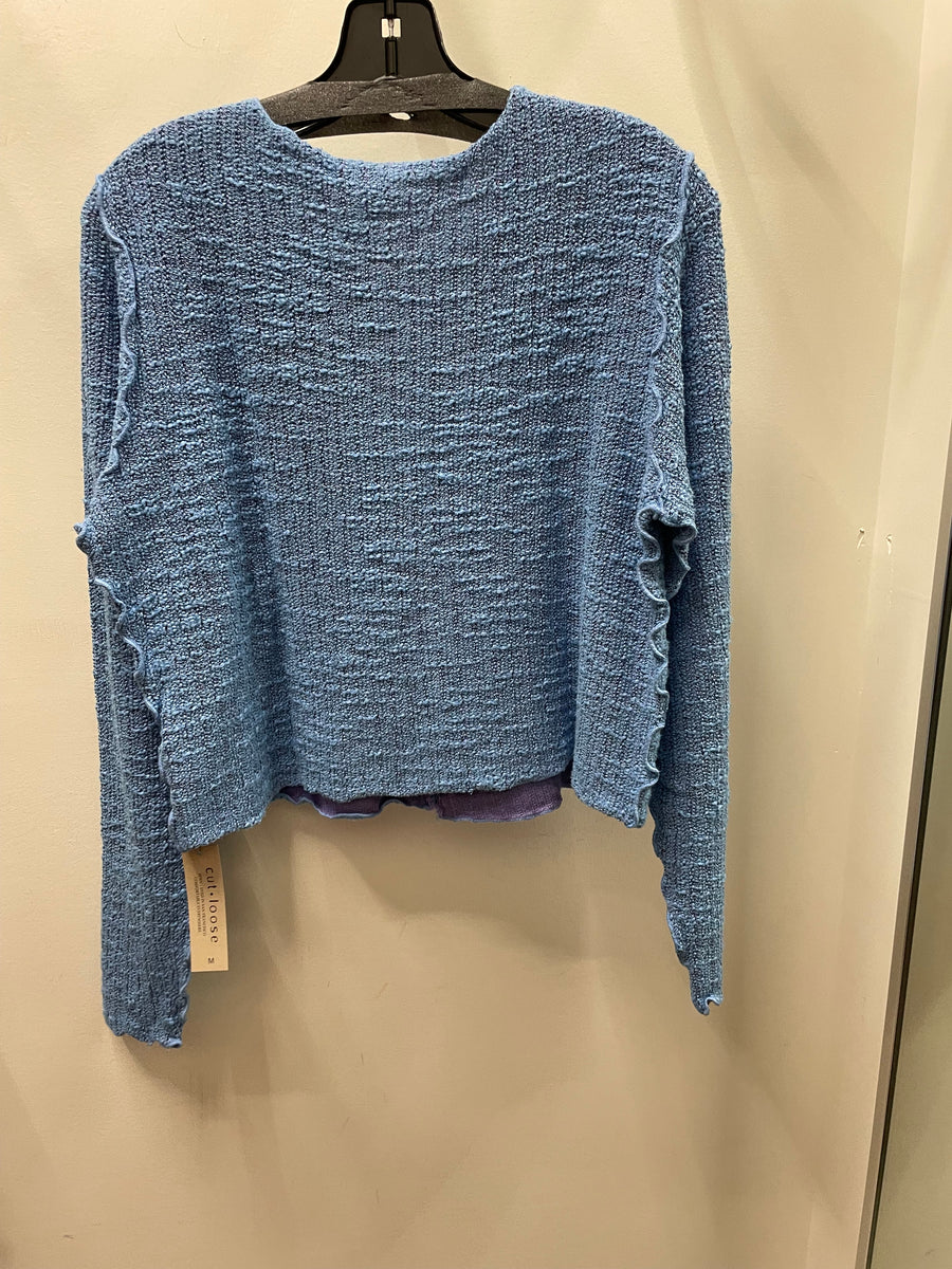 Texture Crop Cardigan by Cut Loose