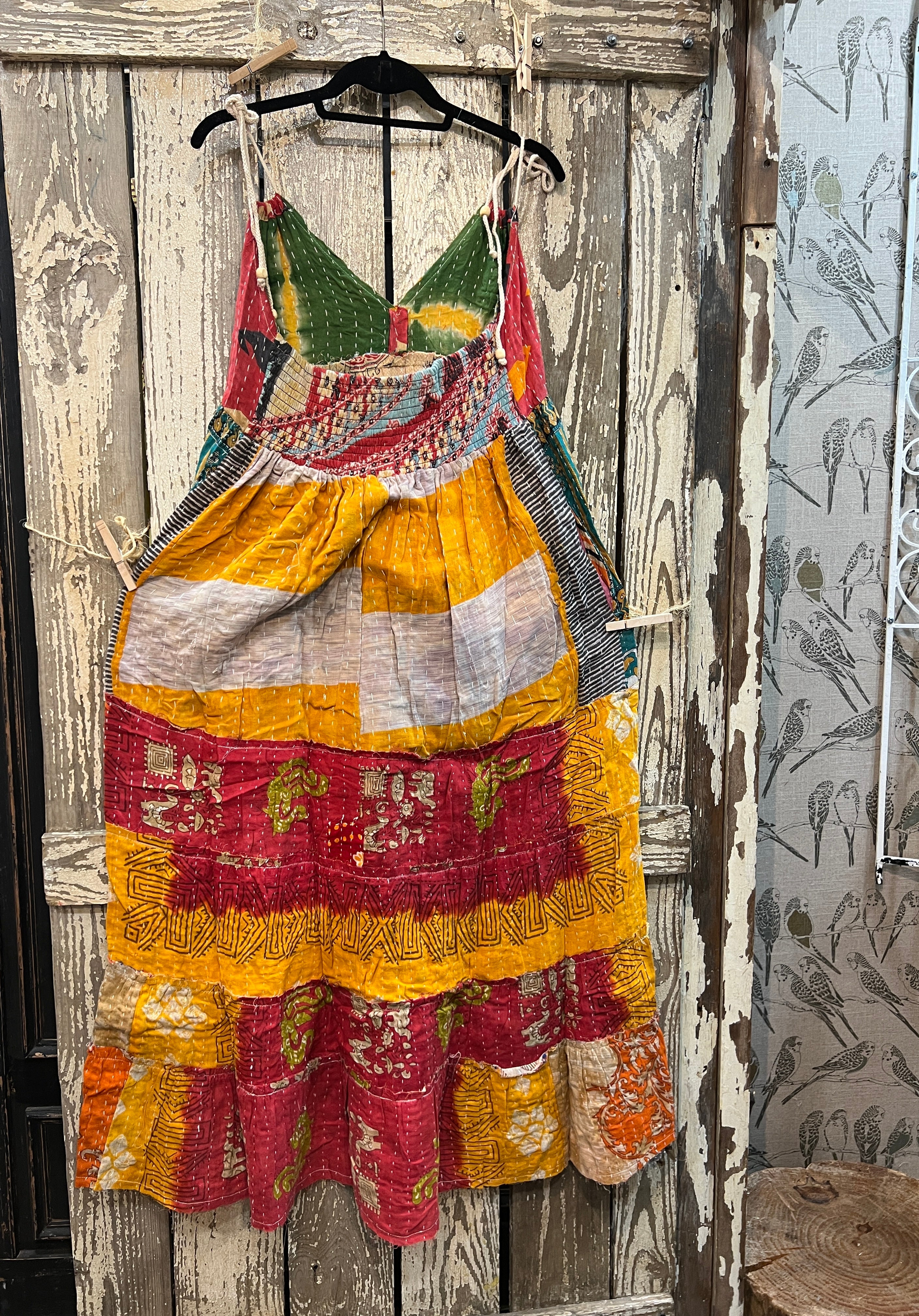 Kantha Sunrise Halter Dress "Gertie" by Jaded Gypsy