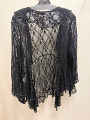 Sparkly All Lace Ruffle Cardigan by Origami
