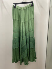 Embroidered Maxi Skirt w/Chiffon in Ombre