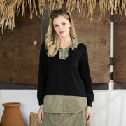 Kaylee Hoodie Top in Black by Joh