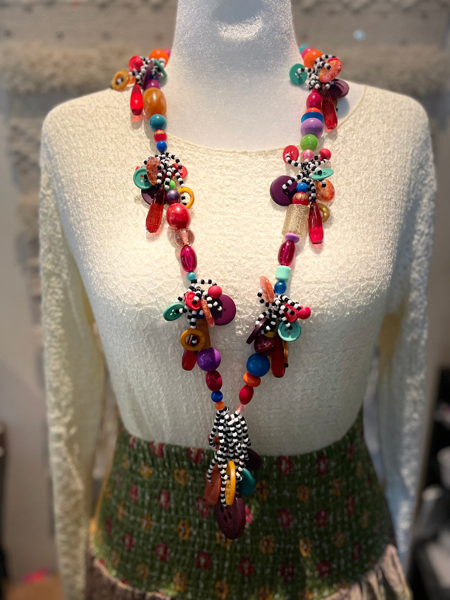 Funky Color Splash Necklace by The Vintage Jewel