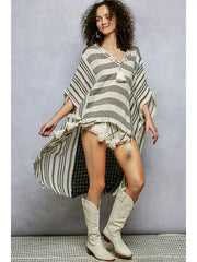Hi-Low Fringe Top by Pol