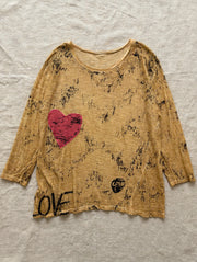Love & Peace Boxy Tee by Paper Lace