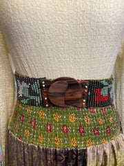 Flower Beaded Belt by Bali Queen