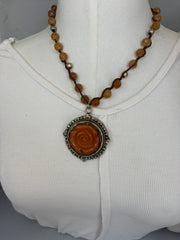 Golden Bloom Jade Necklace