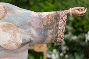 Additional view of Imaginarium Opera Duster Kimono Robe with Moon, long length from Robin Boutique.
