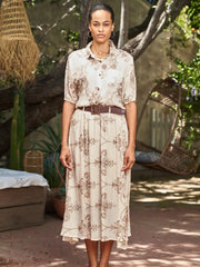Embroidered Belted Maxi Skirt by Paparazzi