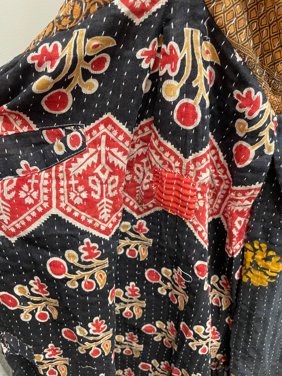 Additional view of Pareo Kantha Crossroad Overalls #76 by Kantha Bae from Robin Boutique.