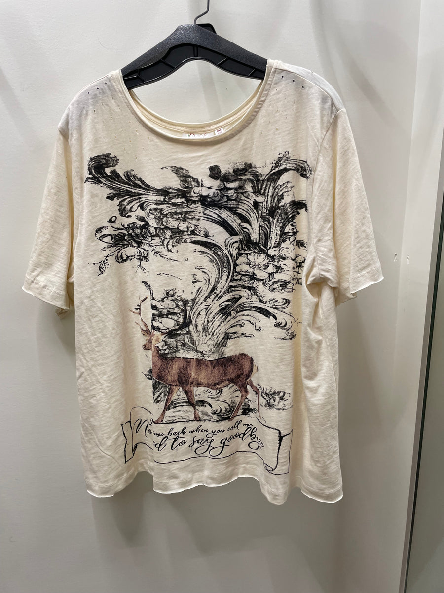 Cotton Charm Tee in Whimsy Deer