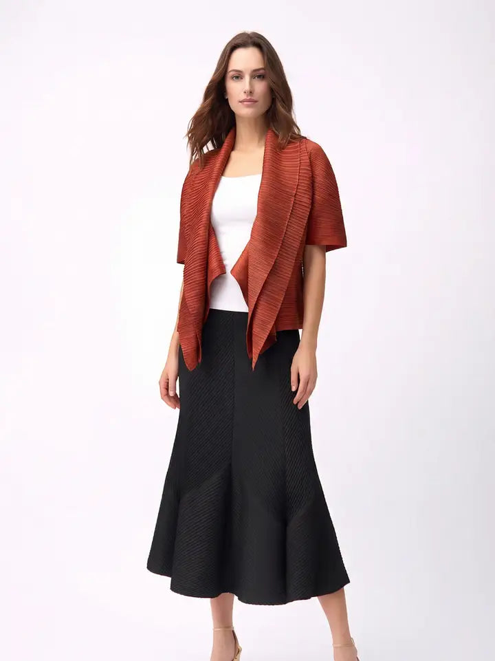 Pleated 2-Way Kimono Jacket by EllyNDale