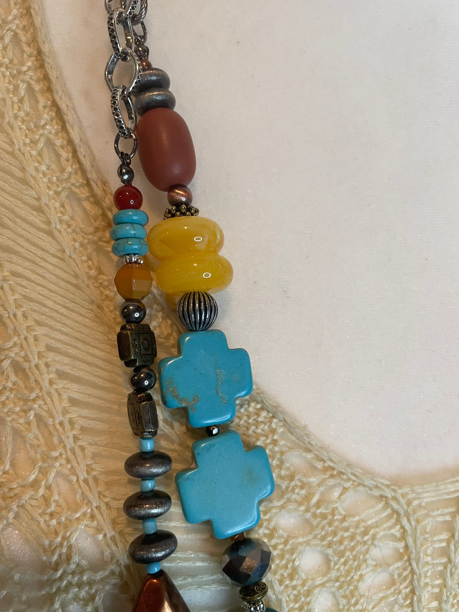 Double Strand Chunky Bead Necklace