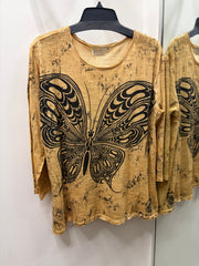 Driftwood Day Tee in Butterfly Print by Paper Lace