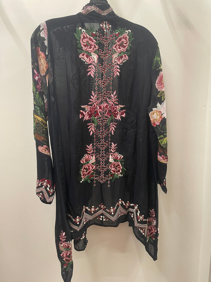 Embroidered Kimono in Black by All About Her