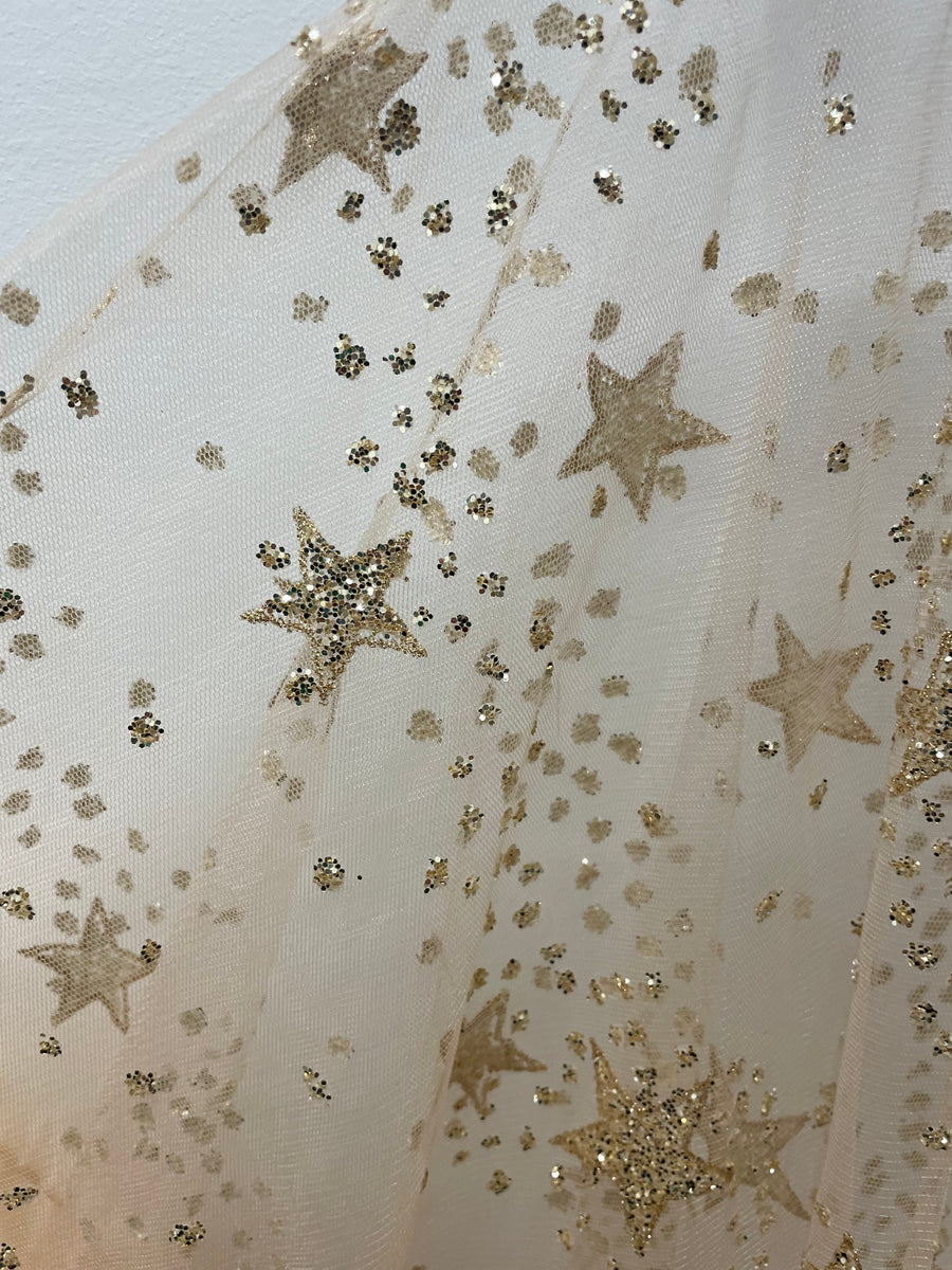 Gold Glitter Mesh Tunic Dress BC3245