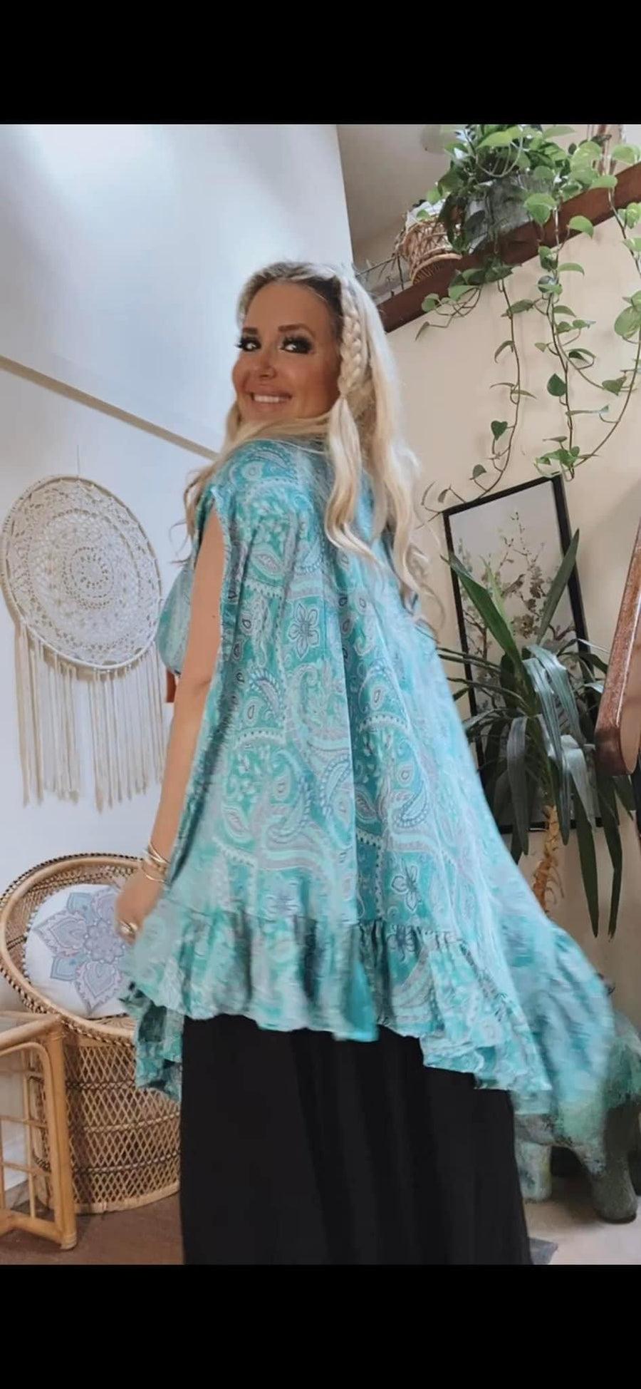 Silk Float Away Cape #013 by Kantha Bae