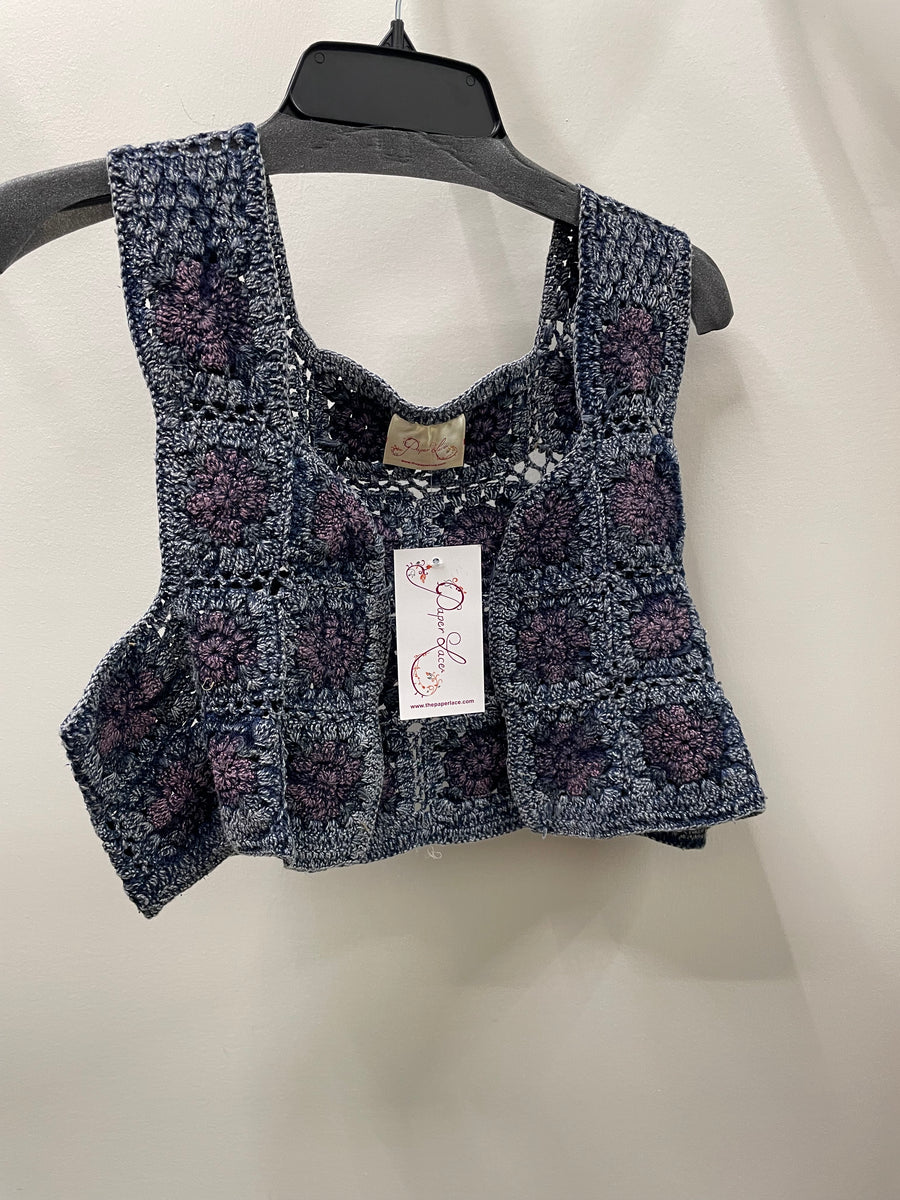 Boho Blossom Crop Vest