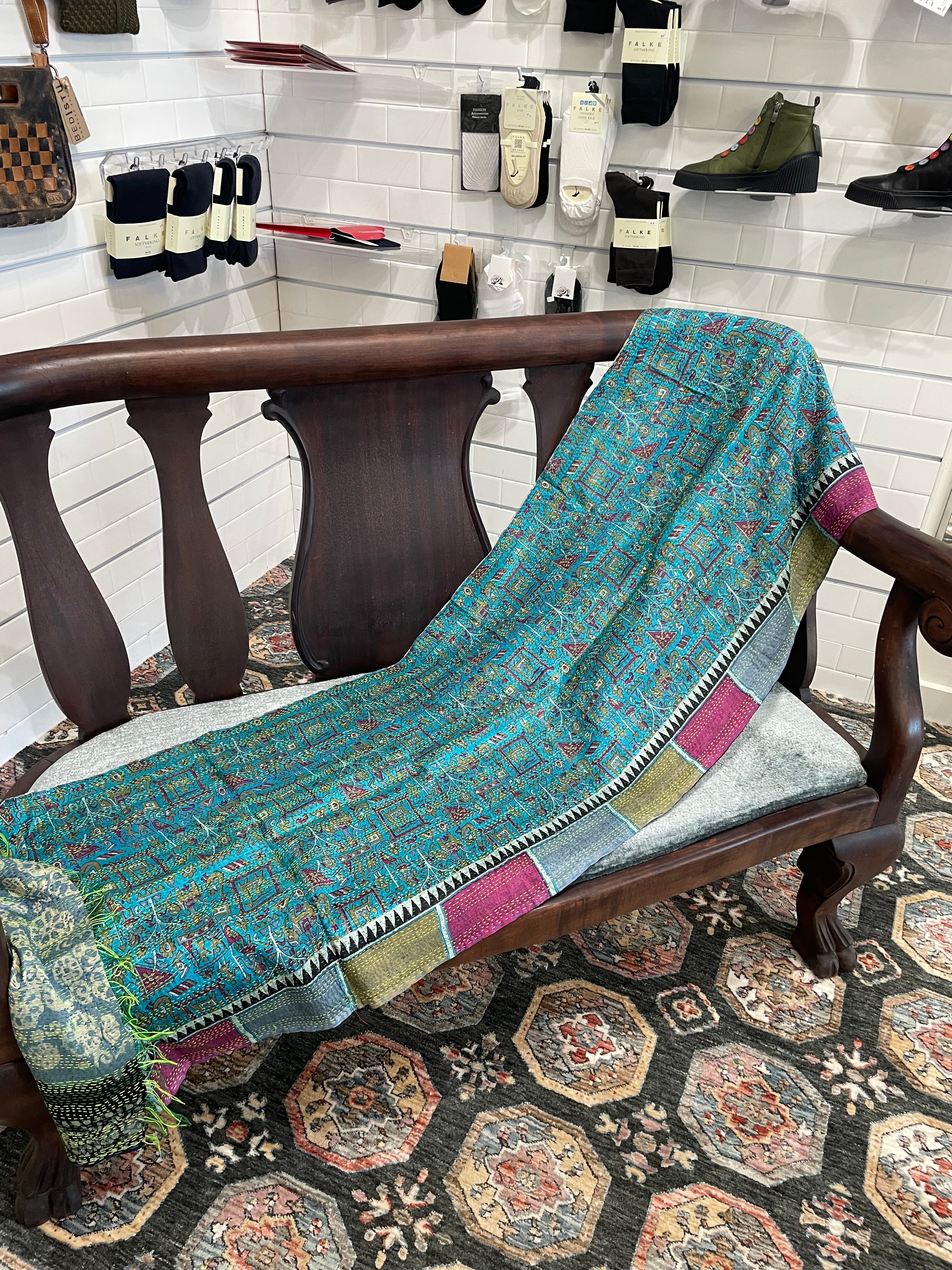 Silk Kantha Scarf #5003 by Robin