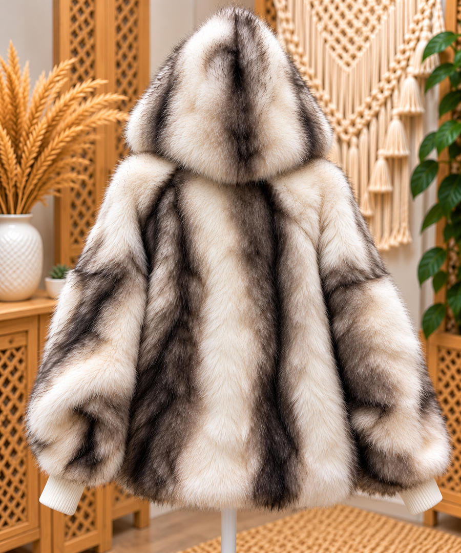 Winter Whisper Hooded Faux Fur Jacket By Azalea Wang