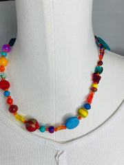 Blue Glass Necklace by The Vintage Jewel