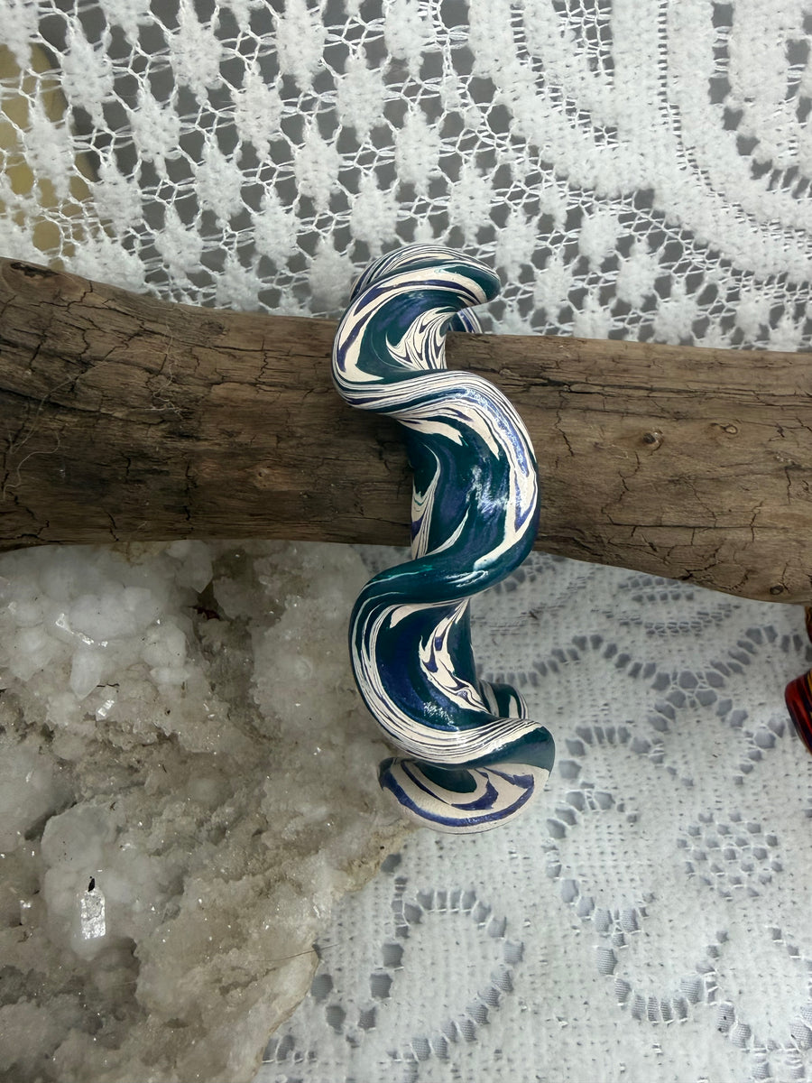 Painted Shellac Ruffle Bracelet