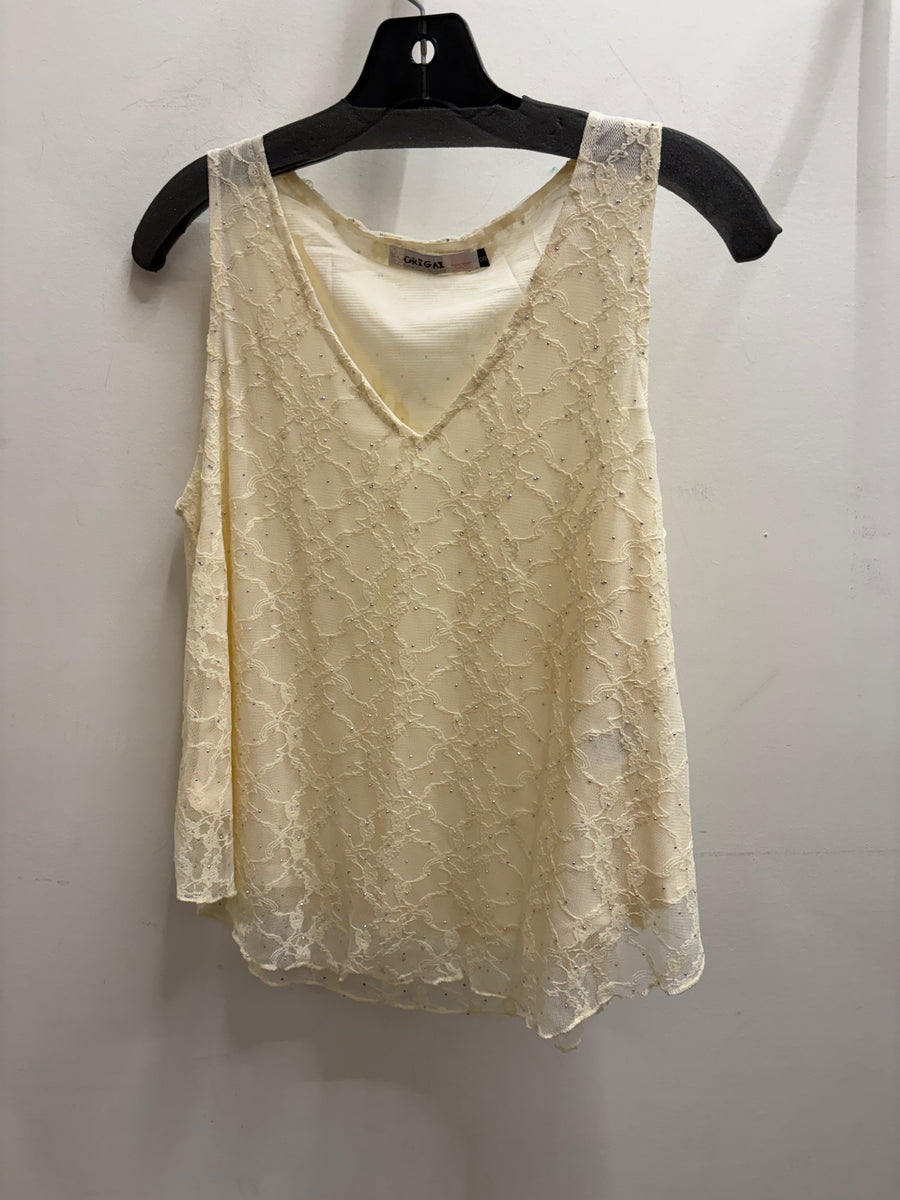 Sparkly Lace Tank Top by Origami