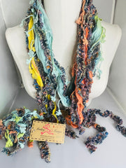 Boho Mixed Tassel Handmade Scarf Necklace