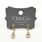 Dainty Crystal Teardrop Earrings