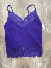 Lace Edged Cami with Spaghetti Straps T11392 Active Basic