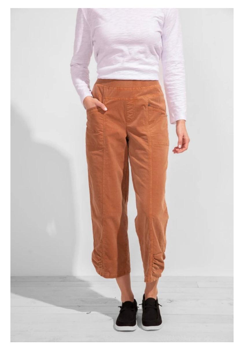 Corduroy Ruched Stretch Flood Pant by Escape - Robin Boutique-Boutique 