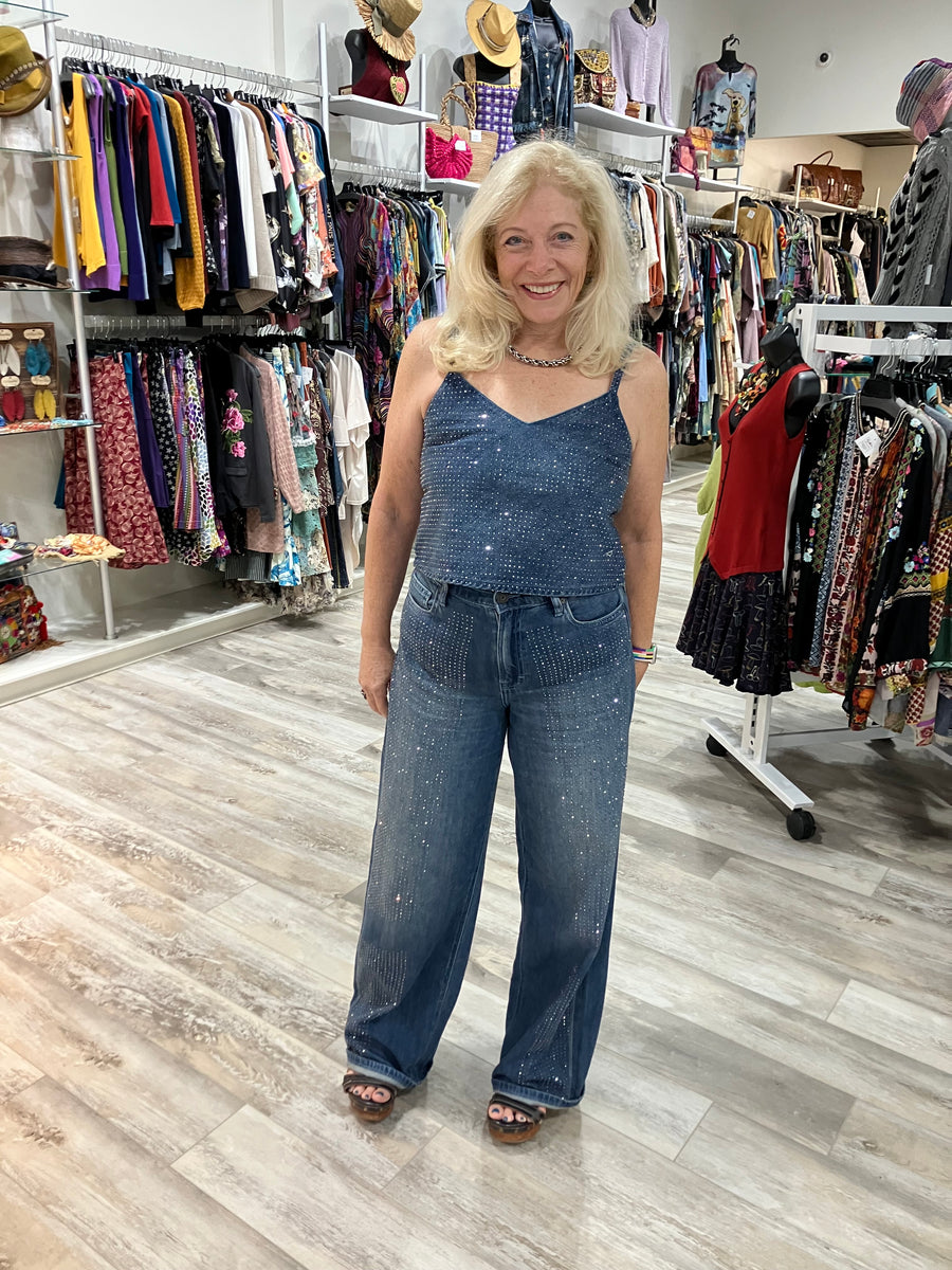 Rhinestone Baggy Jean by Hidden Jeans