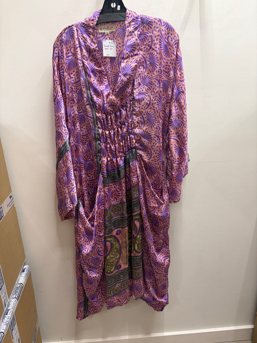 Rasgulla Sari Ruched Dress #227 by Kantha Bae