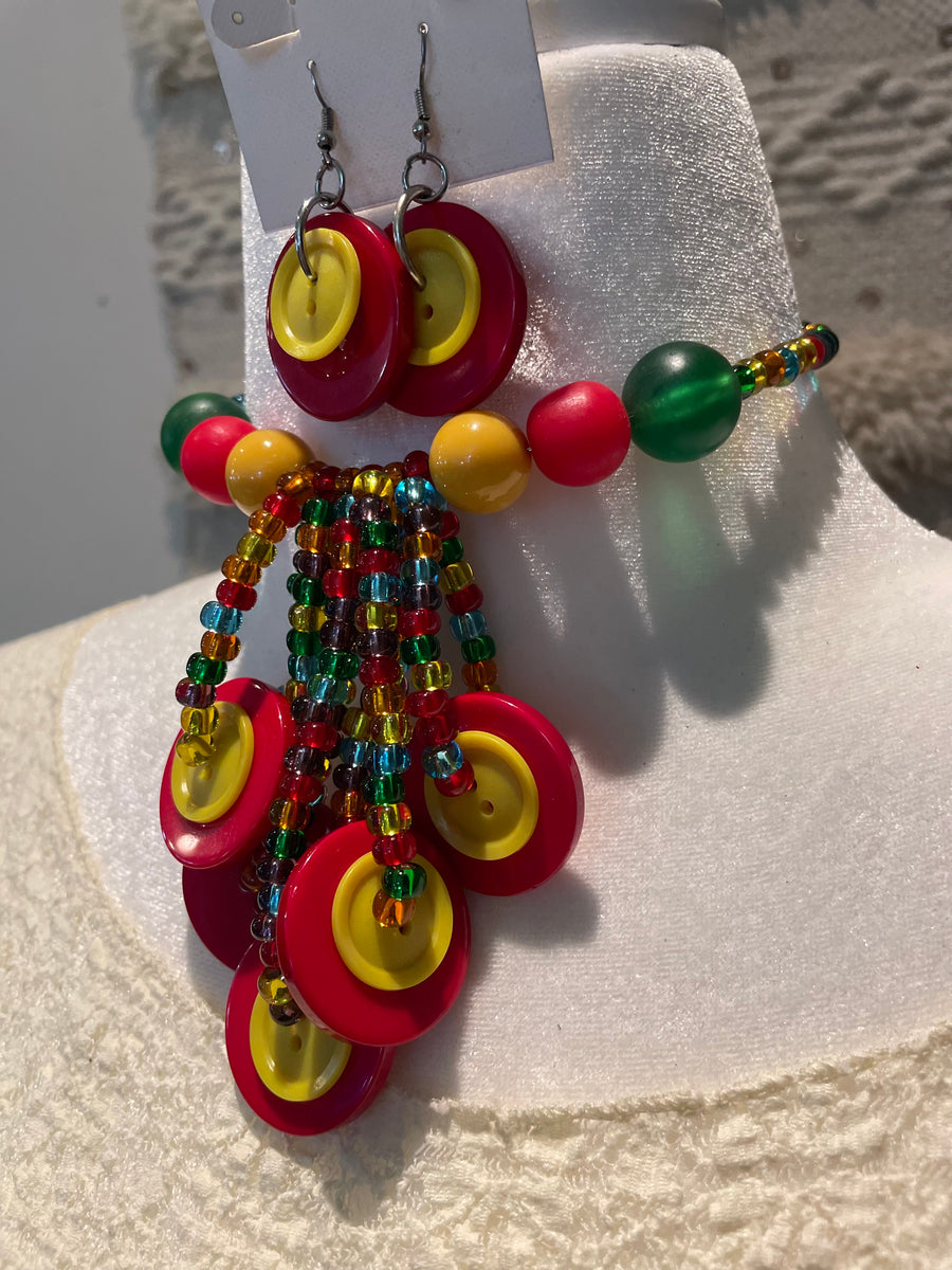 Button Earrings by The Vintage Jewel