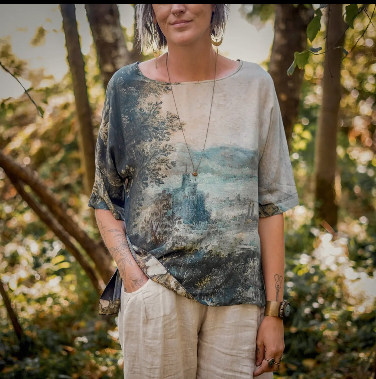 Castles In The Air Tunic Tee by Market Of Stars Robin Bouique