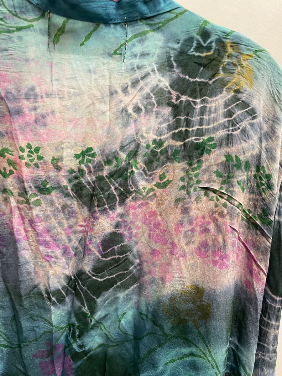 Crepe Sari Evermore Kimono #202 by Kantha Bae