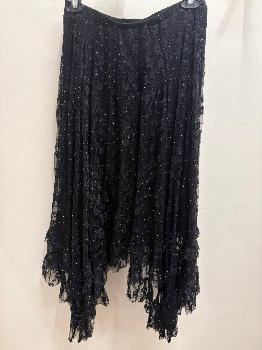 All-Sparkly Romantic Lace Skirt by Origami