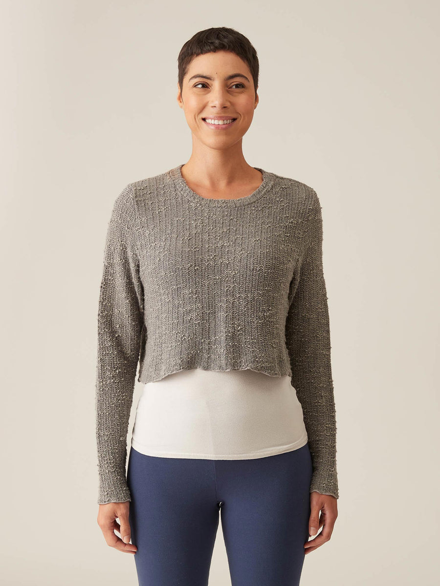Texture Crop Pullover by Cut Loose