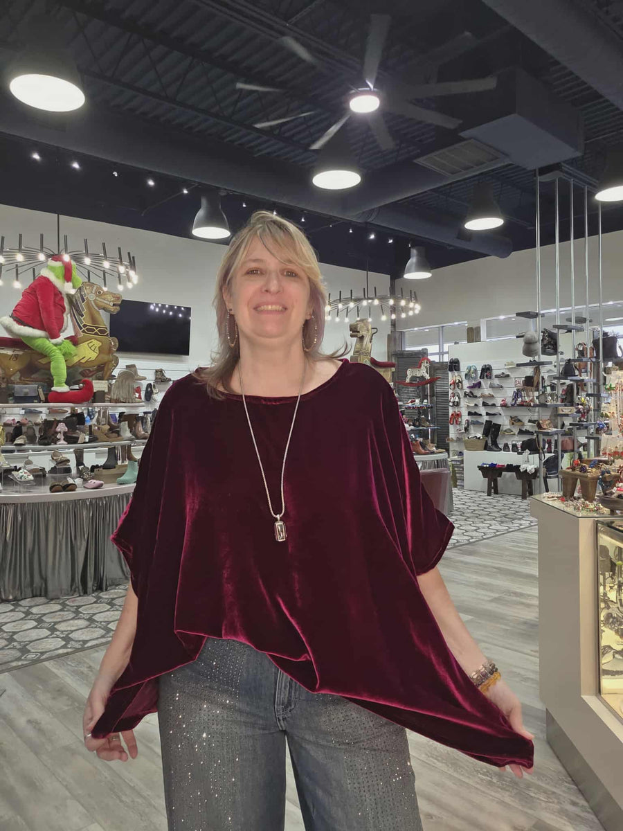 Zandra Silk Velvet Scarf Top